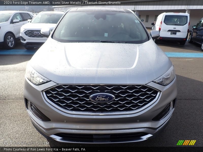 Iconic Silver Metallic / Titanium Ebony/Brunello 2020 Ford Edge Titanium AWD