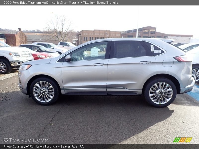Iconic Silver Metallic / Titanium Ebony/Brunello 2020 Ford Edge Titanium AWD