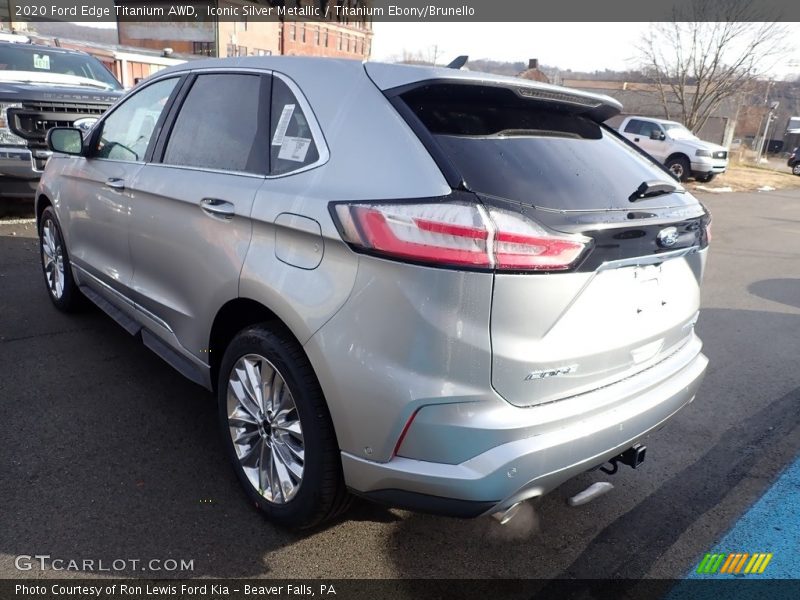 Iconic Silver Metallic / Titanium Ebony/Brunello 2020 Ford Edge Titanium AWD