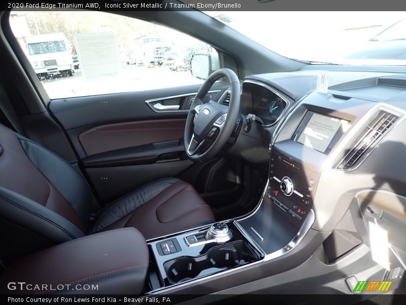 Iconic Silver Metallic / Titanium Ebony/Brunello 2020 Ford Edge Titanium AWD