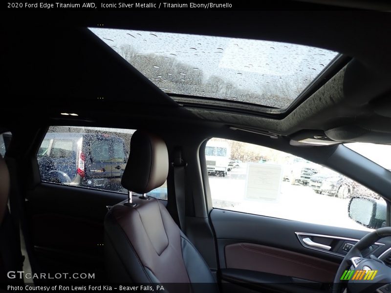 Iconic Silver Metallic / Titanium Ebony/Brunello 2020 Ford Edge Titanium AWD