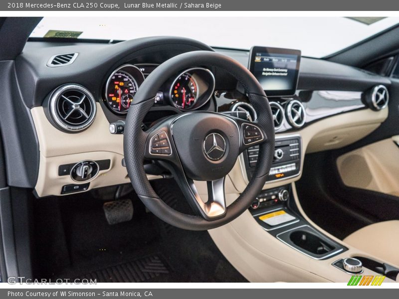 Lunar Blue Metallic / Sahara Beige 2018 Mercedes-Benz CLA 250 Coupe