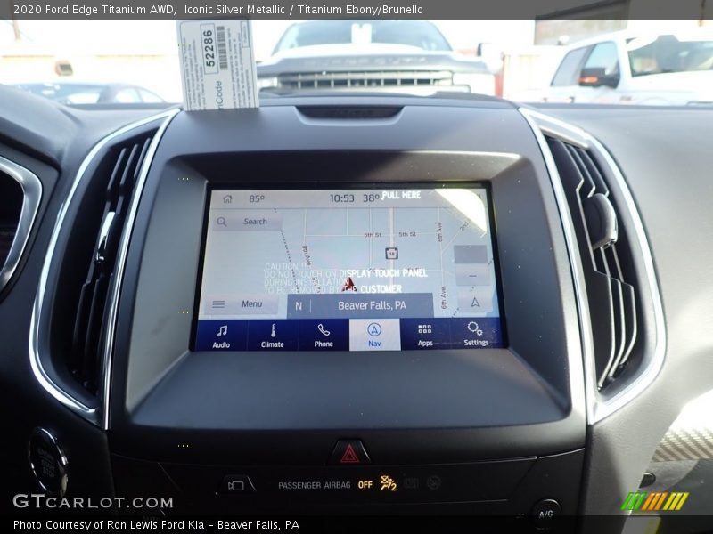 Controls of 2020 Edge Titanium AWD