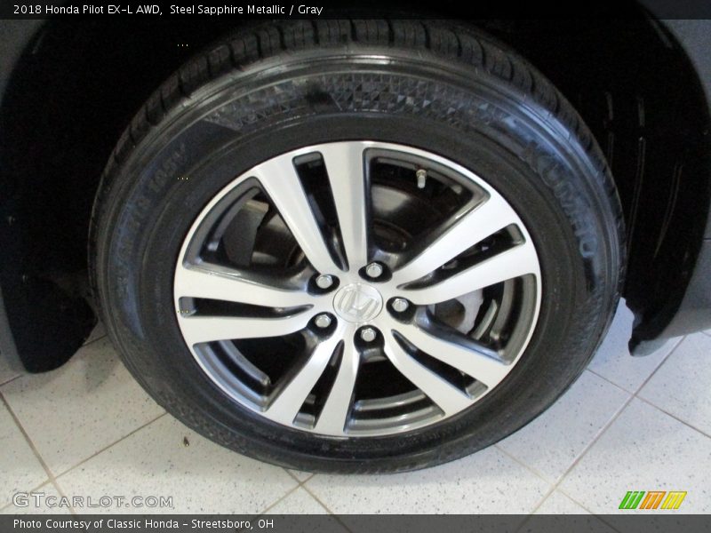 Steel Sapphire Metallic / Gray 2018 Honda Pilot EX-L AWD
