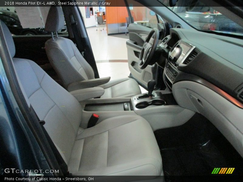 Steel Sapphire Metallic / Gray 2018 Honda Pilot EX-L AWD