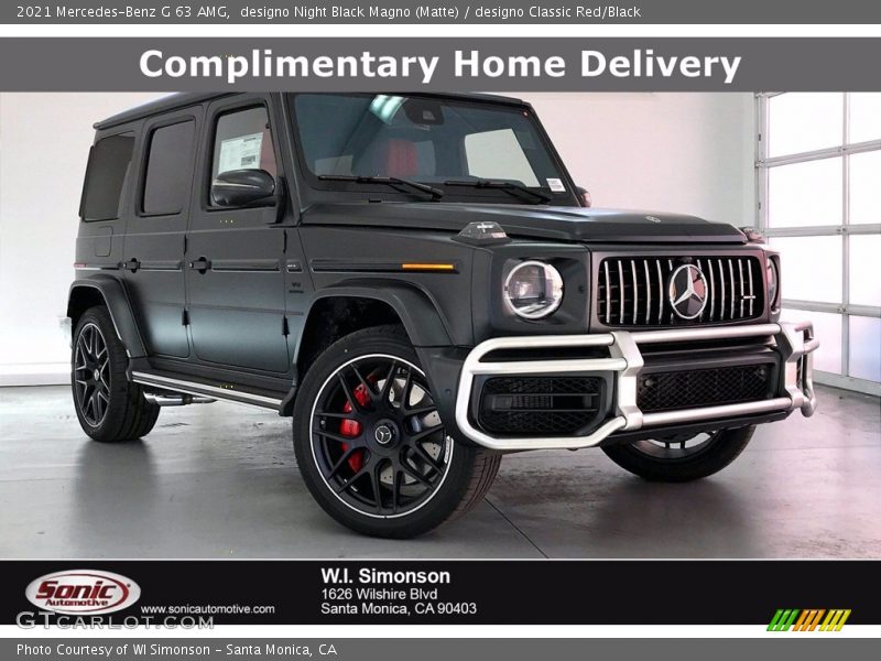 designo Night Black Magno (Matte) / designo Classic Red/Black 2021 Mercedes-Benz G 63 AMG