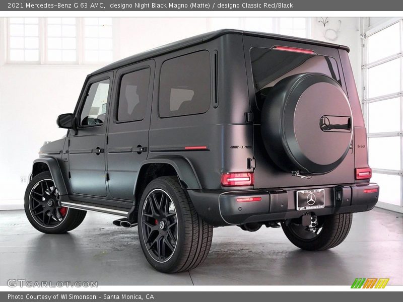 designo Night Black Magno (Matte) / designo Classic Red/Black 2021 Mercedes-Benz G 63 AMG