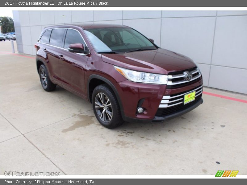 Oh La La Rouge Mica / Black 2017 Toyota Highlander LE