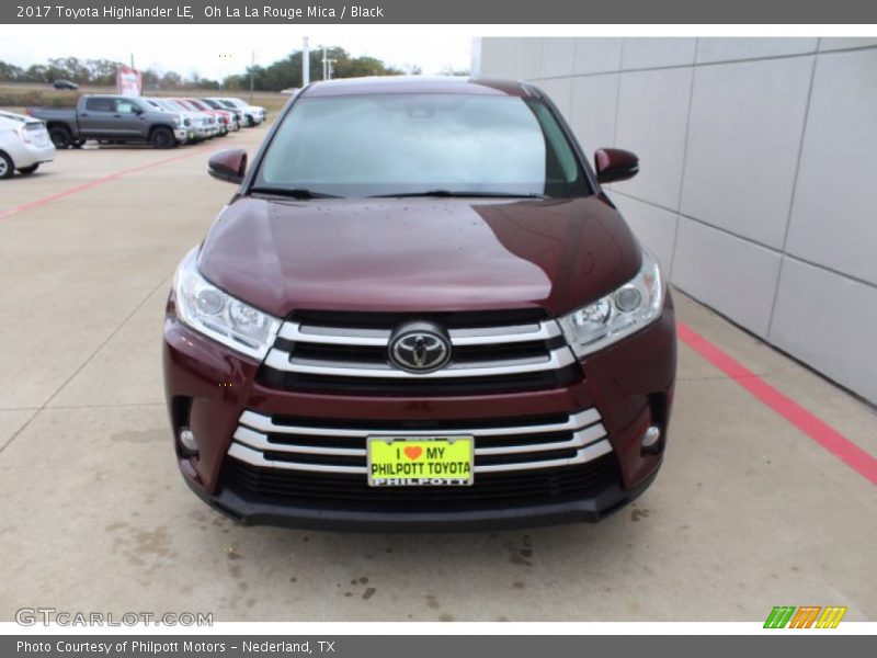 Oh La La Rouge Mica / Black 2017 Toyota Highlander LE