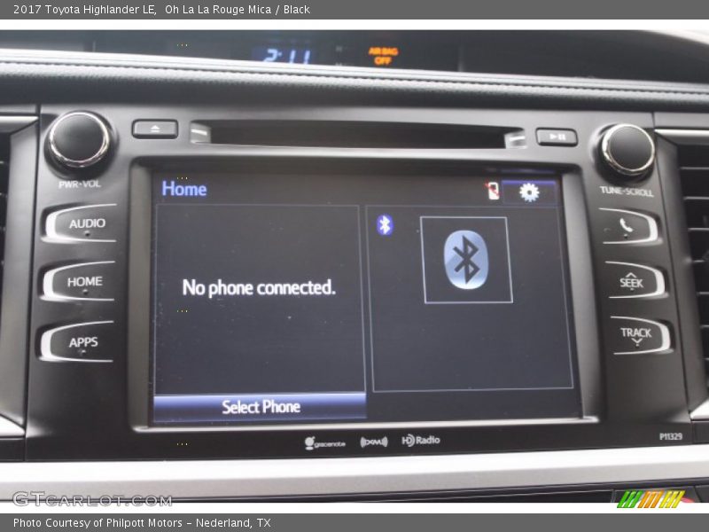 Controls of 2017 Highlander LE
