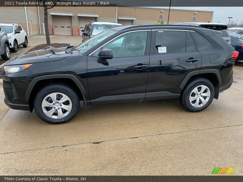 Midnight Black Metallic / Black 2021 Toyota RAV4 LE AWD