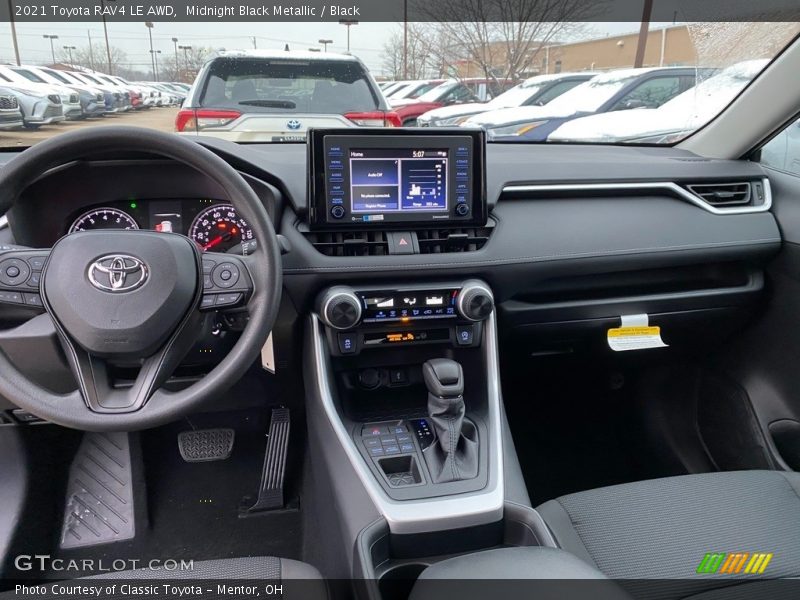 Midnight Black Metallic / Black 2021 Toyota RAV4 LE AWD