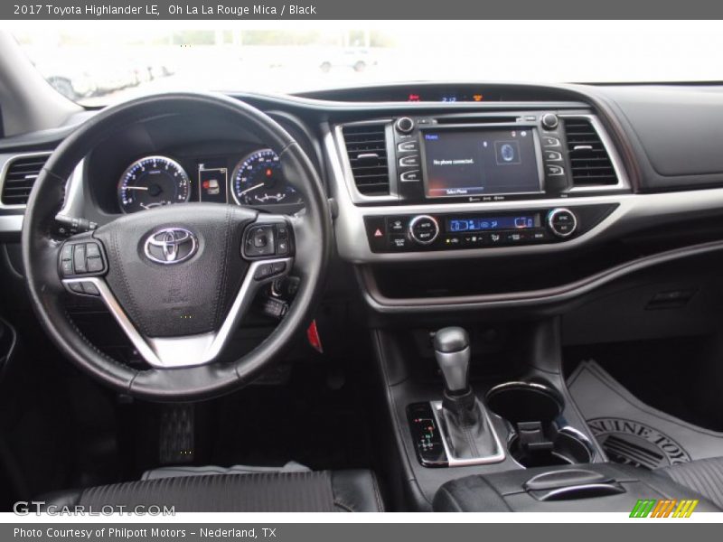 Dashboard of 2017 Highlander LE
