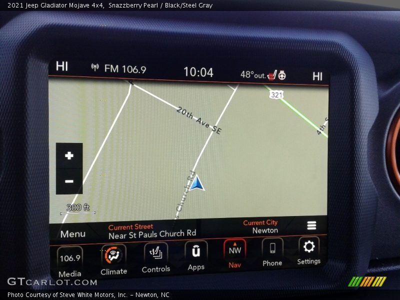 Navigation of 2021 Gladiator Mojave 4x4