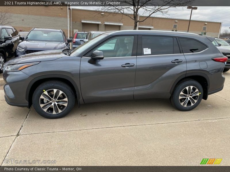 Magnetic Gray Metallic / Graphite 2021 Toyota Highlander XLE AWD