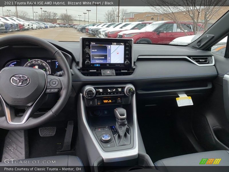 Blizzard White Pearl / Black 2021 Toyota RAV4 XSE AWD Hybrid