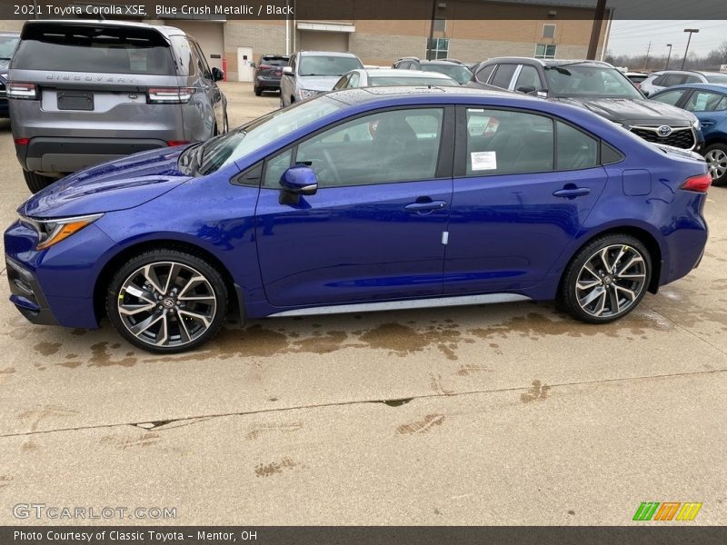 Blue Crush Metallic / Black 2021 Toyota Corolla XSE