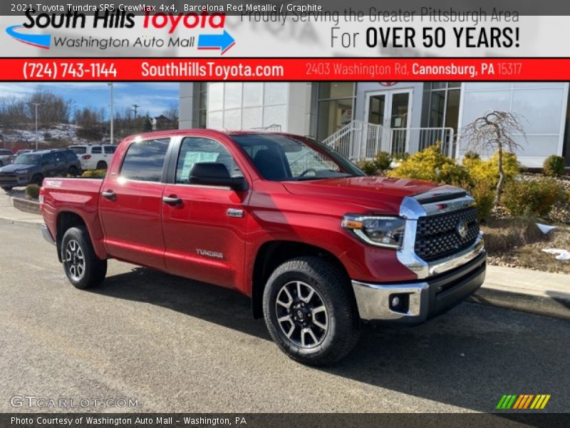 Barcelona Red Metallic / Graphite 2021 Toyota Tundra SR5 CrewMax 4x4