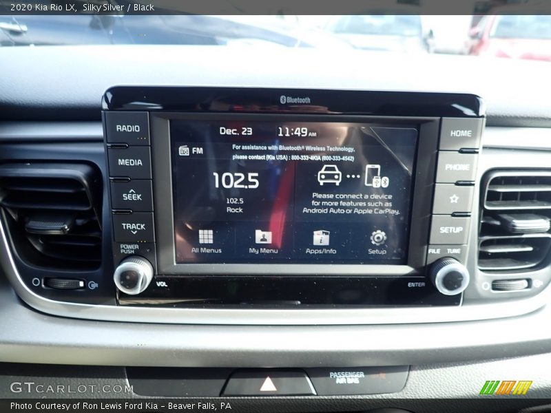 Silky Silver / Black 2020 Kia Rio LX
