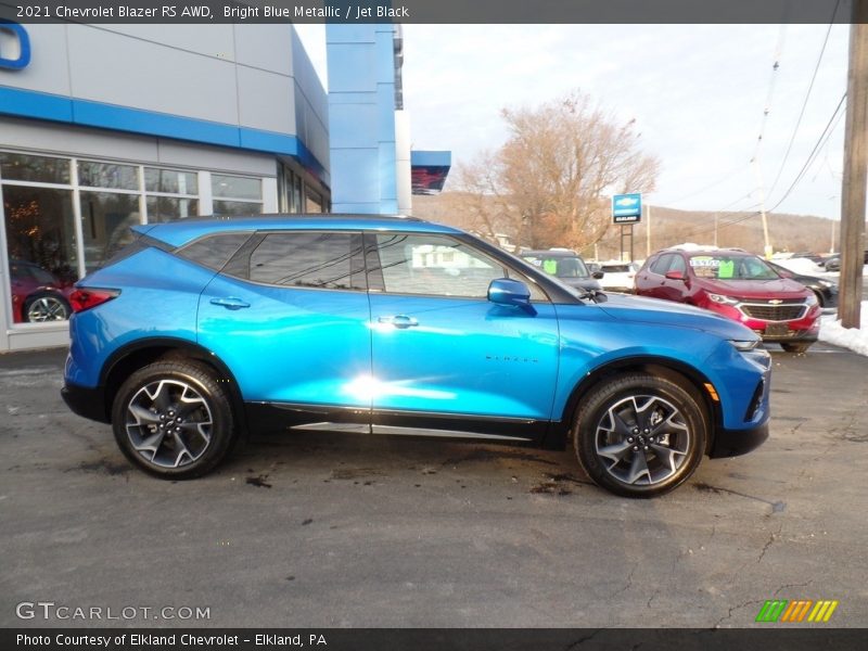 Bright Blue Metallic / Jet Black 2021 Chevrolet Blazer RS AWD