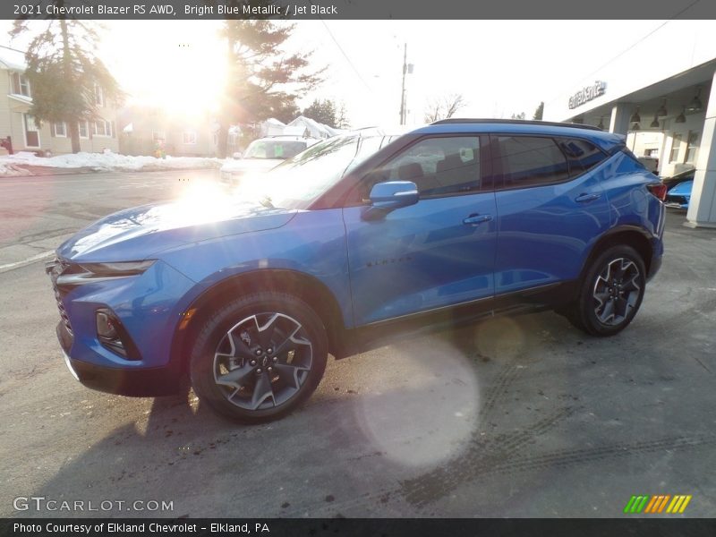 Bright Blue Metallic / Jet Black 2021 Chevrolet Blazer RS AWD