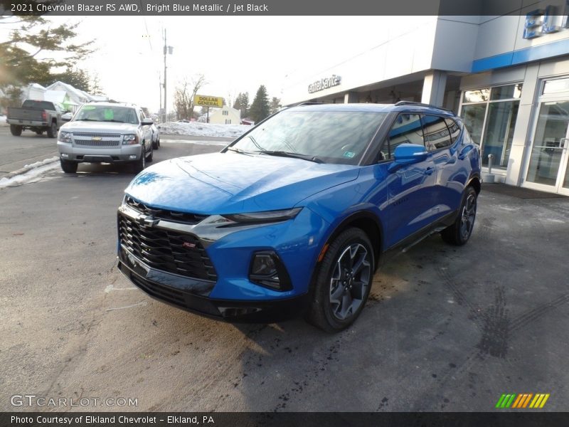 Bright Blue Metallic / Jet Black 2021 Chevrolet Blazer RS AWD