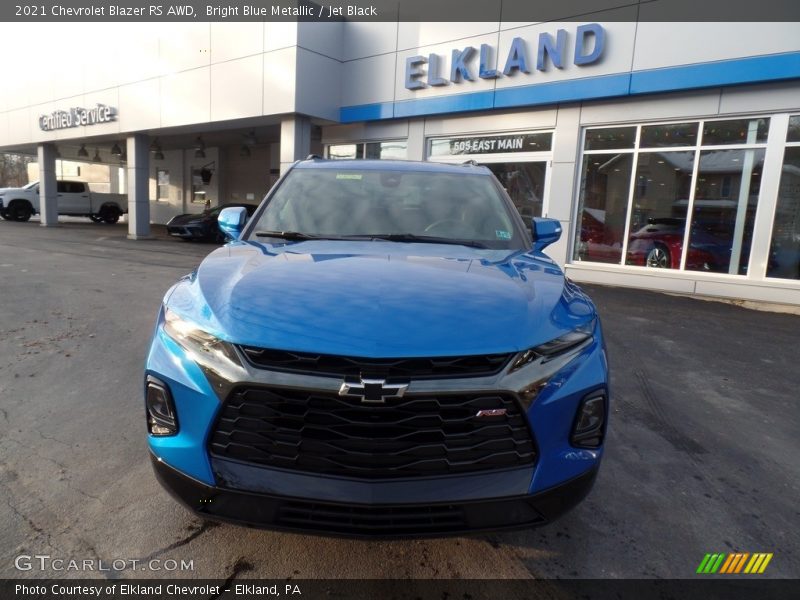 Bright Blue Metallic / Jet Black 2021 Chevrolet Blazer RS AWD