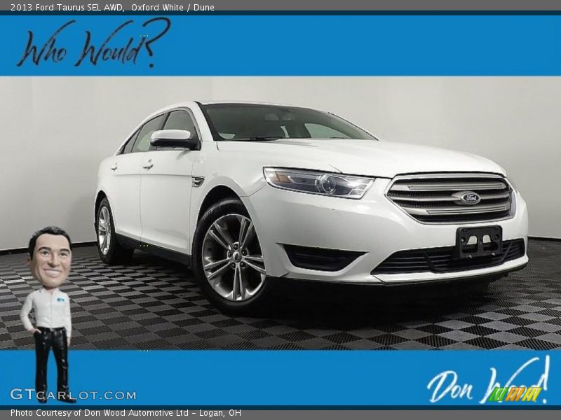 Oxford White / Dune 2013 Ford Taurus SEL AWD
