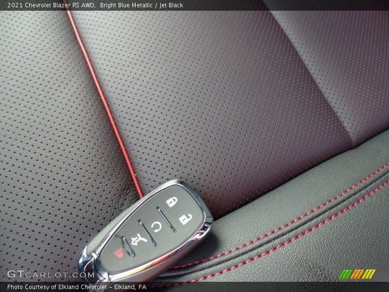Bright Blue Metallic / Jet Black 2021 Chevrolet Blazer RS AWD