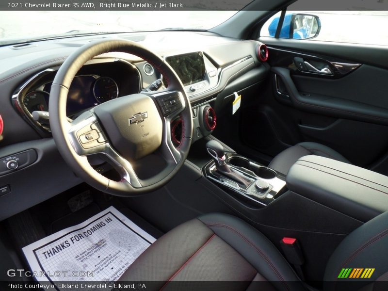 Bright Blue Metallic / Jet Black 2021 Chevrolet Blazer RS AWD