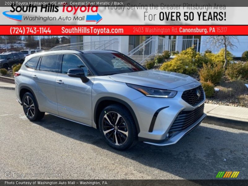 Celestial Silver Metallic / Black 2021 Toyota Highlander XSE AWD