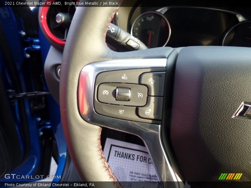 Bright Blue Metallic / Jet Black 2021 Chevrolet Blazer RS AWD