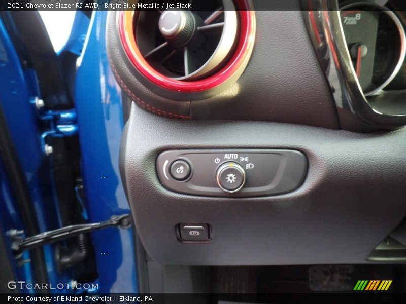 Bright Blue Metallic / Jet Black 2021 Chevrolet Blazer RS AWD
