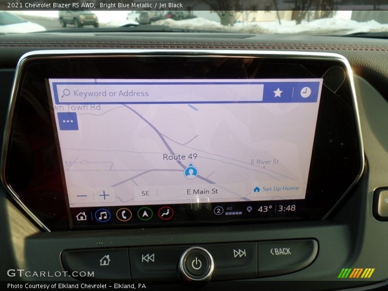 Bright Blue Metallic / Jet Black 2021 Chevrolet Blazer RS AWD