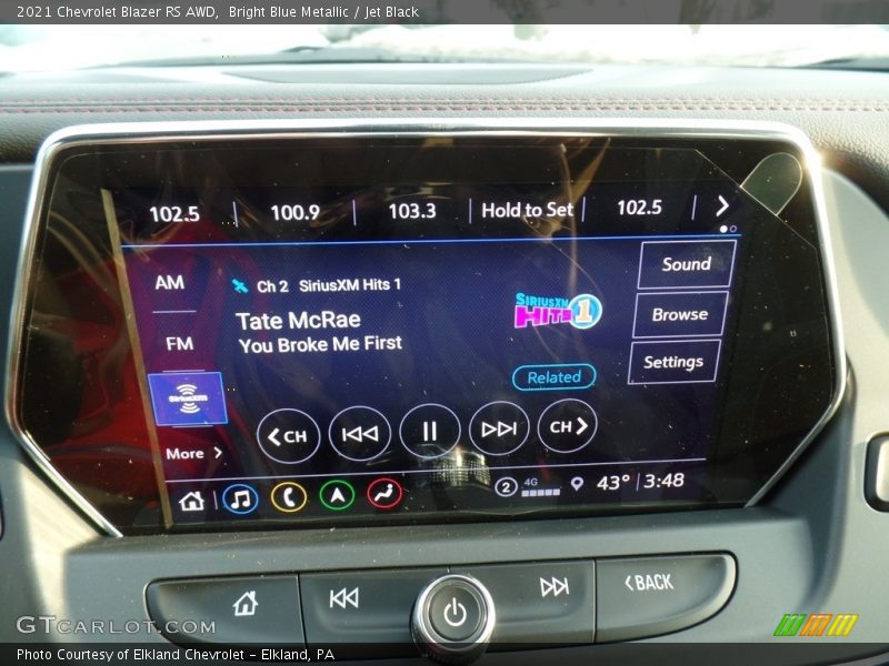 Bright Blue Metallic / Jet Black 2021 Chevrolet Blazer RS AWD