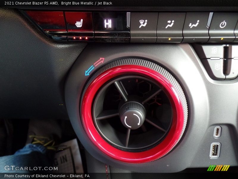 Bright Blue Metallic / Jet Black 2021 Chevrolet Blazer RS AWD
