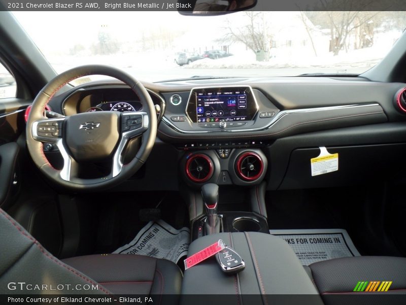 Bright Blue Metallic / Jet Black 2021 Chevrolet Blazer RS AWD