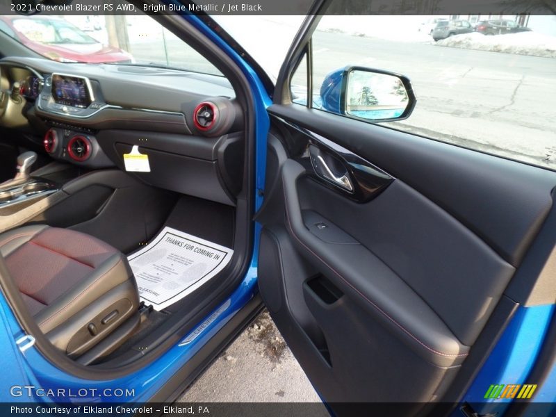 Bright Blue Metallic / Jet Black 2021 Chevrolet Blazer RS AWD