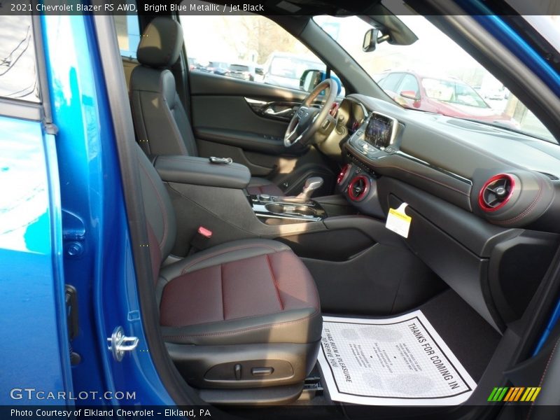 Bright Blue Metallic / Jet Black 2021 Chevrolet Blazer RS AWD