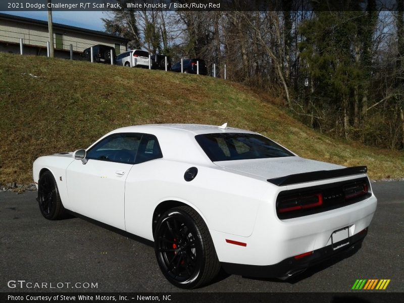 White Knuckle / Black/Ruby Red 2021 Dodge Challenger R/T Scat Pack