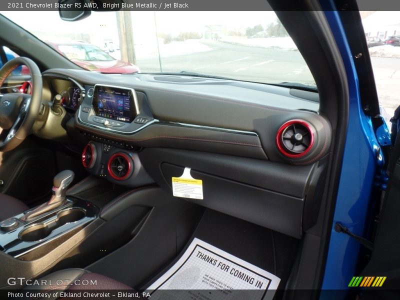 Bright Blue Metallic / Jet Black 2021 Chevrolet Blazer RS AWD