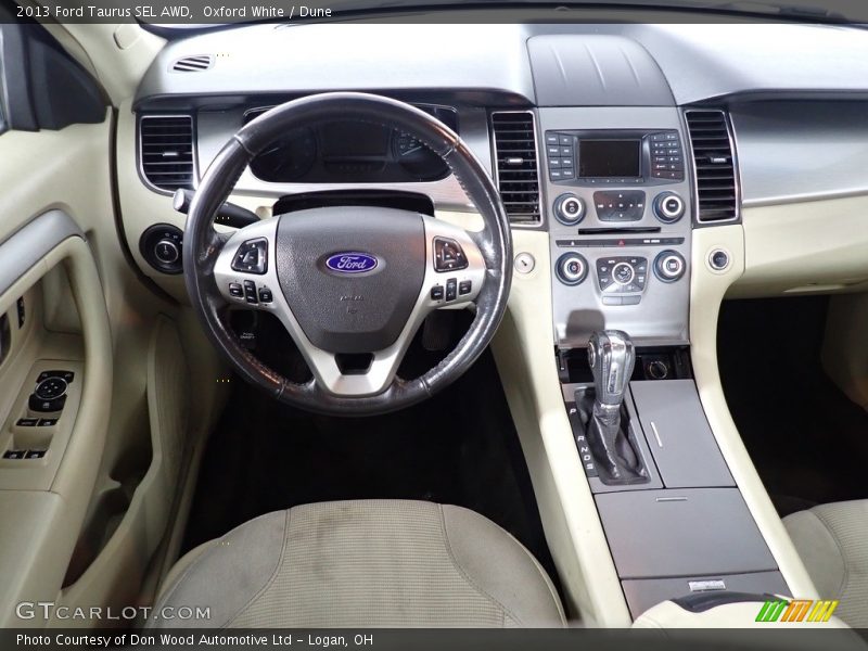 Oxford White / Dune 2013 Ford Taurus SEL AWD