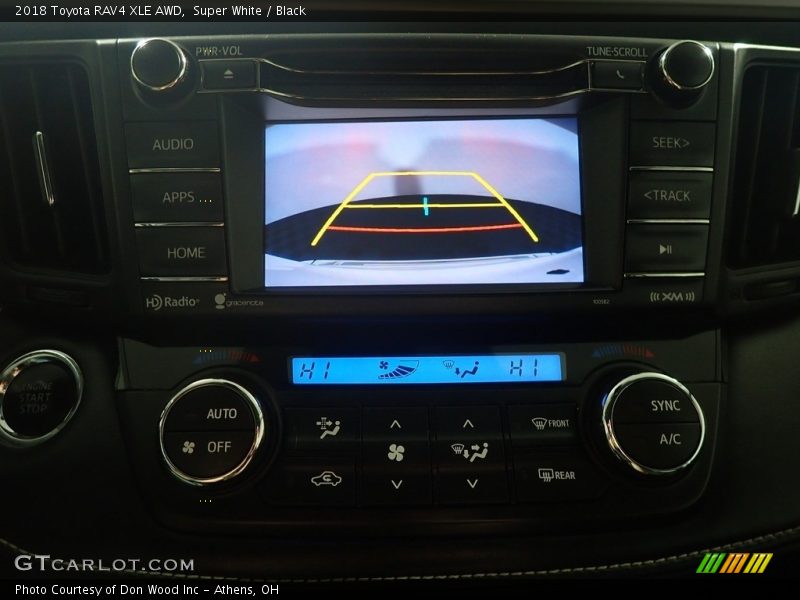Super White / Black 2018 Toyota RAV4 XLE AWD