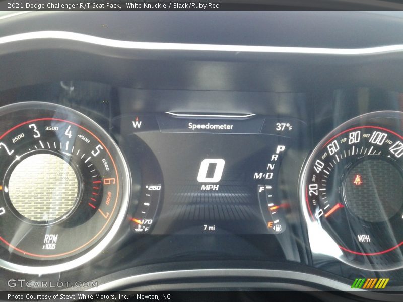 White Knuckle / Black/Ruby Red 2021 Dodge Challenger R/T Scat Pack
