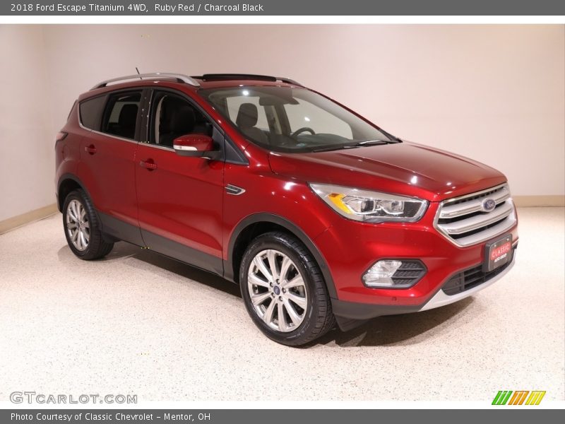 Ruby Red / Charcoal Black 2018 Ford Escape Titanium 4WD