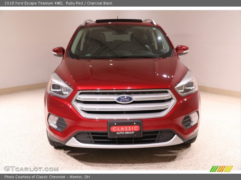 Ruby Red / Charcoal Black 2018 Ford Escape Titanium 4WD