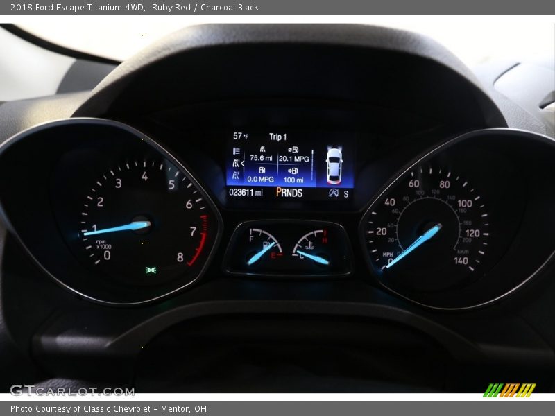 Ruby Red / Charcoal Black 2018 Ford Escape Titanium 4WD