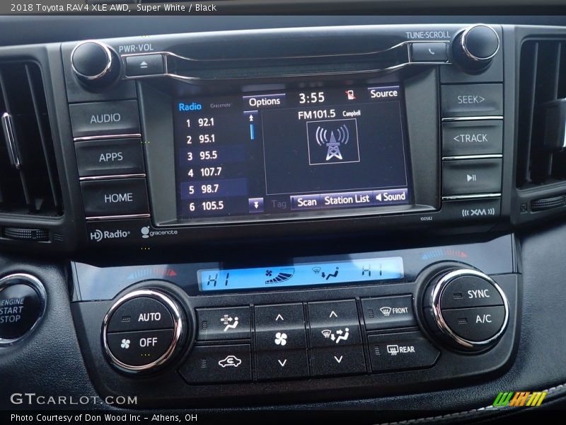 Super White / Black 2018 Toyota RAV4 XLE AWD