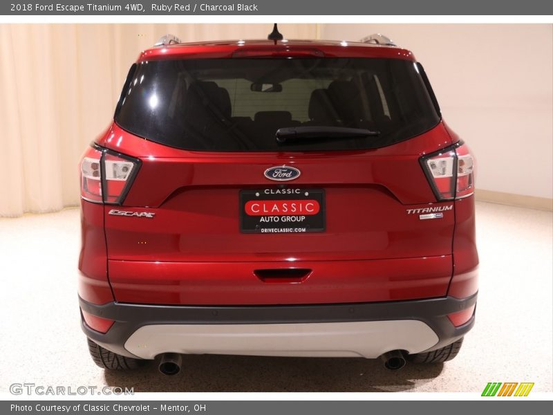 Ruby Red / Charcoal Black 2018 Ford Escape Titanium 4WD