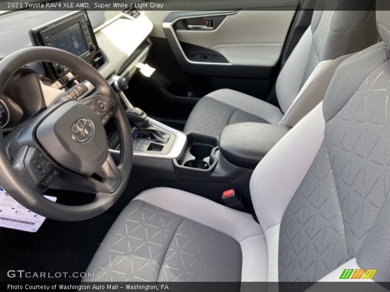 Super White / Light Gray 2021 Toyota RAV4 XLE AWD